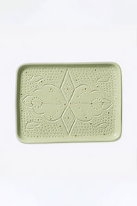 GRAND PLATEAU RECTANGLE · Empreinte · Mint · PLATS ET PLATEAUX