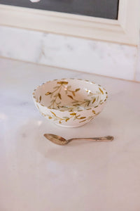 Small Round Bowl Leaves
