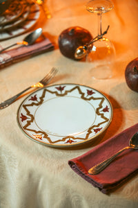 Dinner Plate 26 - LMIDA KAKI-AUBERGINE