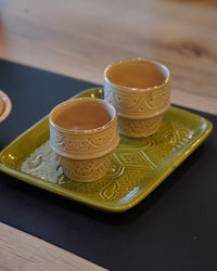طقم قهوة Khaki على صينية
