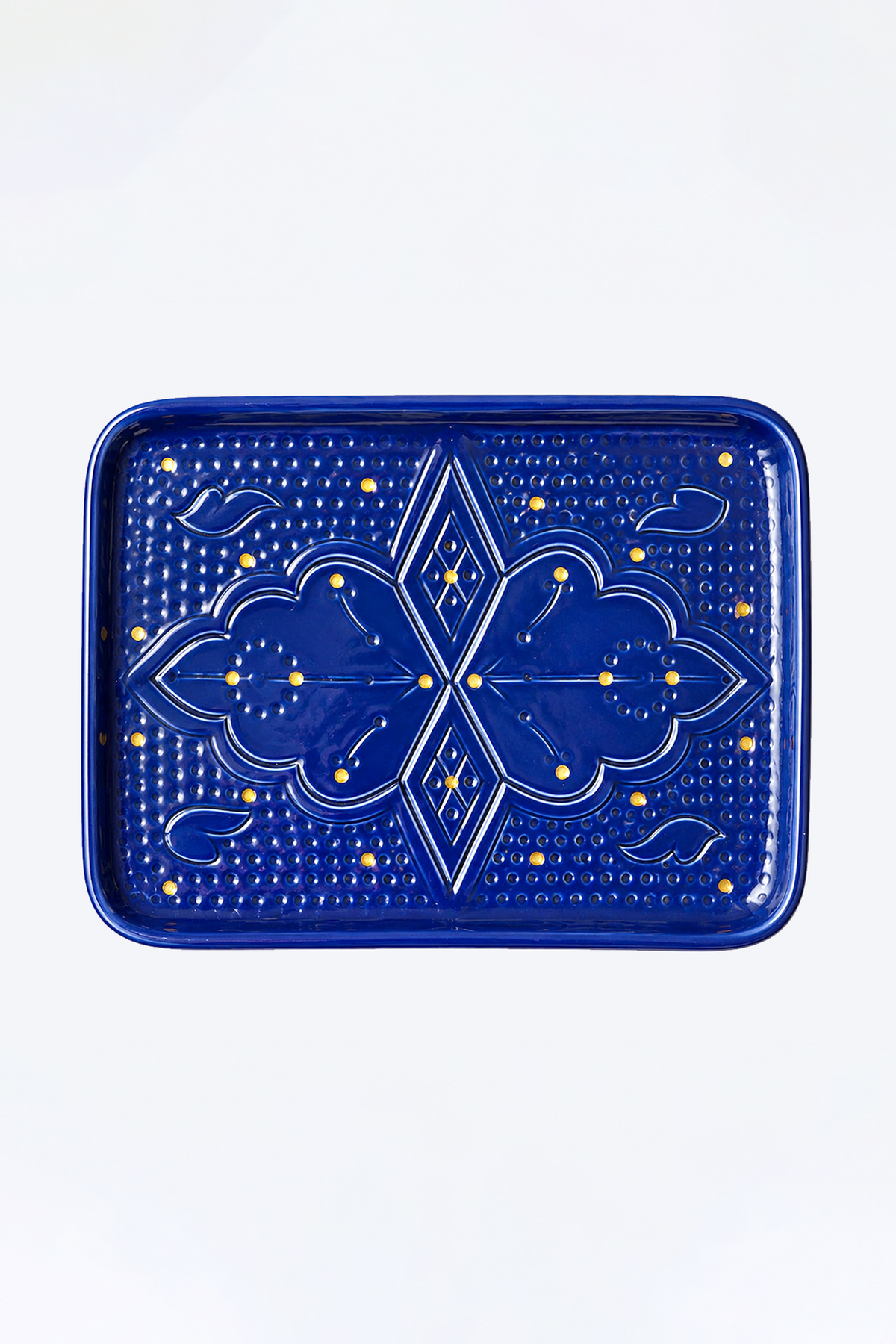 GRAND PLATEAU RECTANGLE · bleu majorelle · Empreinte · PLATS ET PLATEAUX
