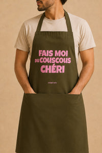 Tablier "Fais Moi du Couscous Chéri" · tablier fais moi du couscous cheri