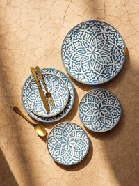PETITE ASSIETTE DESSERT · bleu stone · Fassia · FASSIA GOLD