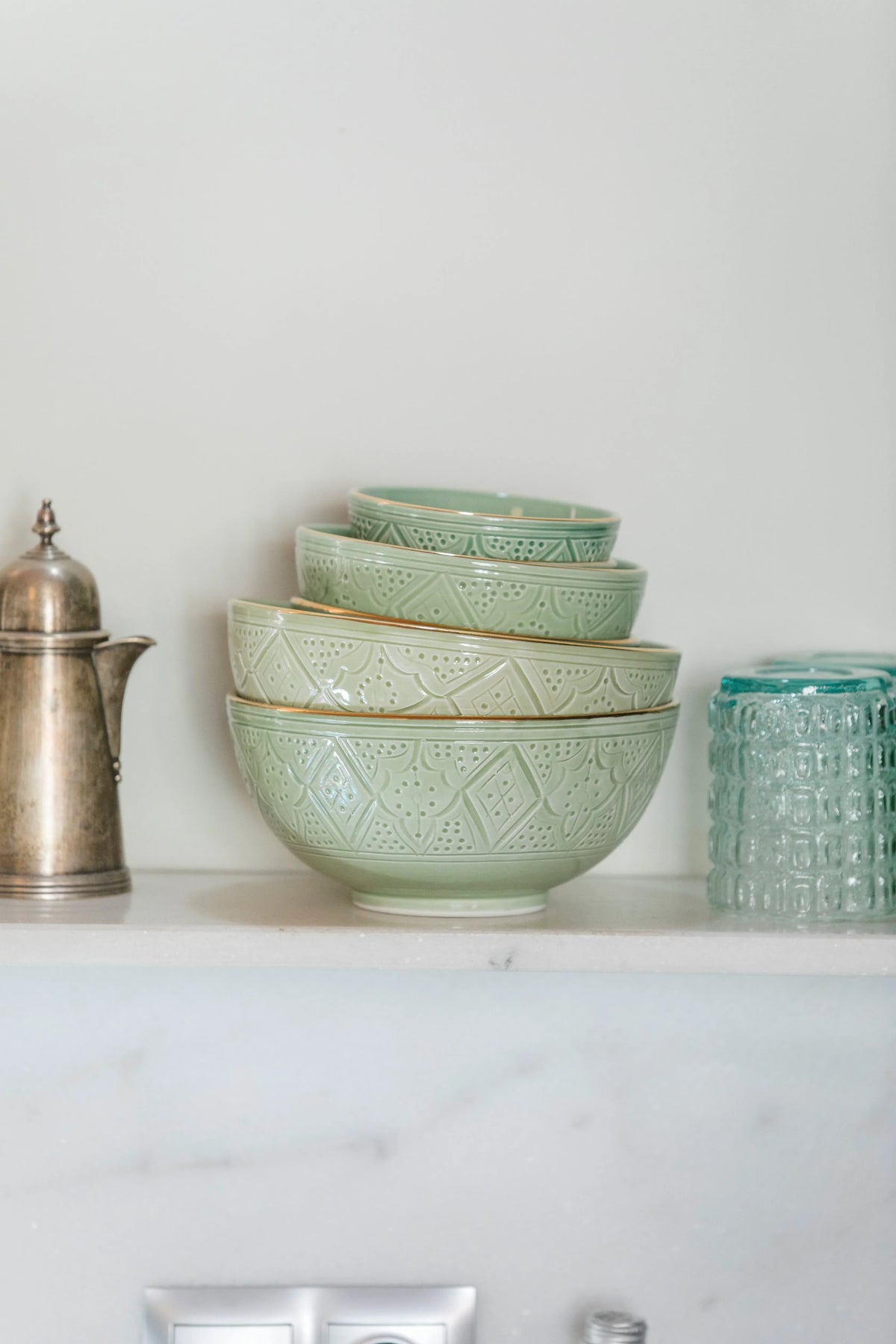 BOLS ET SALADIERS RONDS · Empreinte · mint