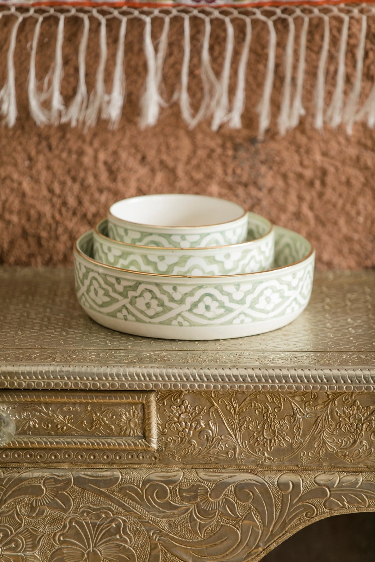PLATS DE SERVICE DROITS · Fassia · mint · PLATS ET PLATEAUX
