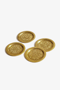 LOT DE 4 SOUS VERRE