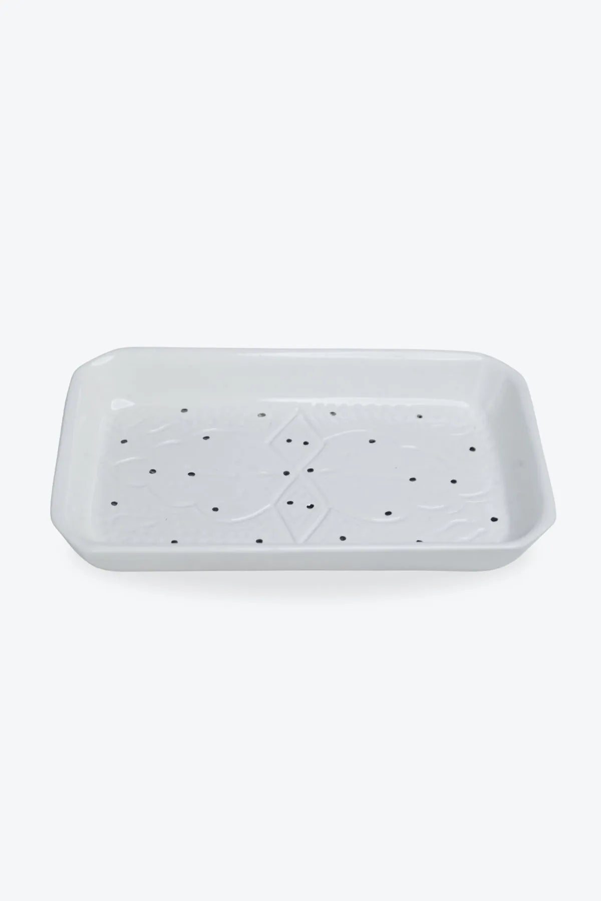 PLATEAU DE SERVICE RECTANGULAIRE · BLANC · Empreinte · EMPREINTE ARGENT