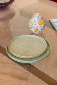 PLATEAUX RONDS · Empreinte · mint · PLATS ET PLATEAUX