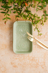 PLATEAU DE SERVICE RECTANGULAIRE · Empreinte · mint · PLATS ET PLATEAUX