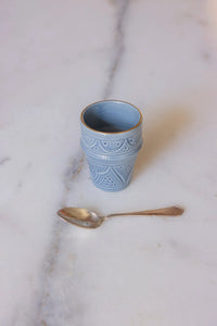 MOYENNE TASSE · bleu stone · Empreinte · TASSE VERRE MUG