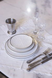 ASSIETTES PLATES · BLANC · Empreinte · EMPREINTE ARGENT