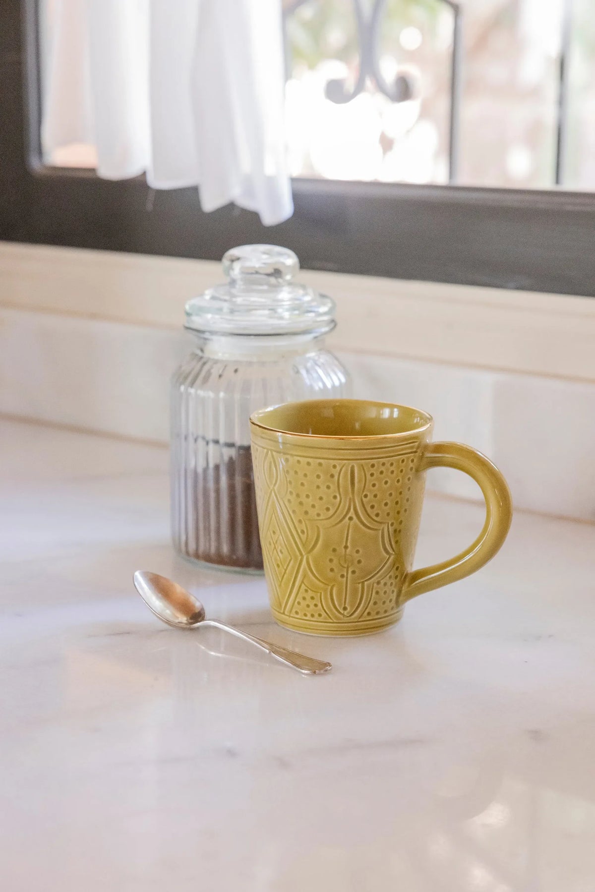 GRAND MUG · Empreinte · KAKI · TASSE VERRE MUG
