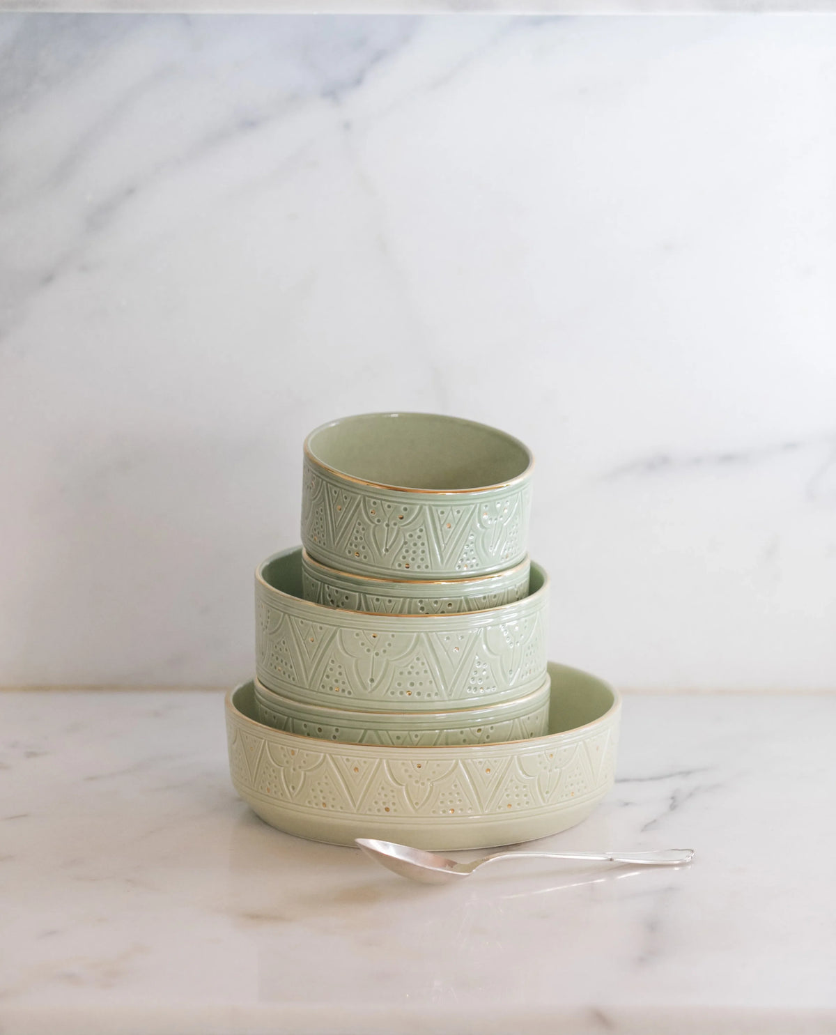 PLATS DE SERVICE DROITS · Empreinte · mint · PLATS ET PLATEAUX