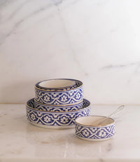 PLATS DE SERVICE DROITS · bleu majorelle · Fassia · PLATS ET PLATEAUX