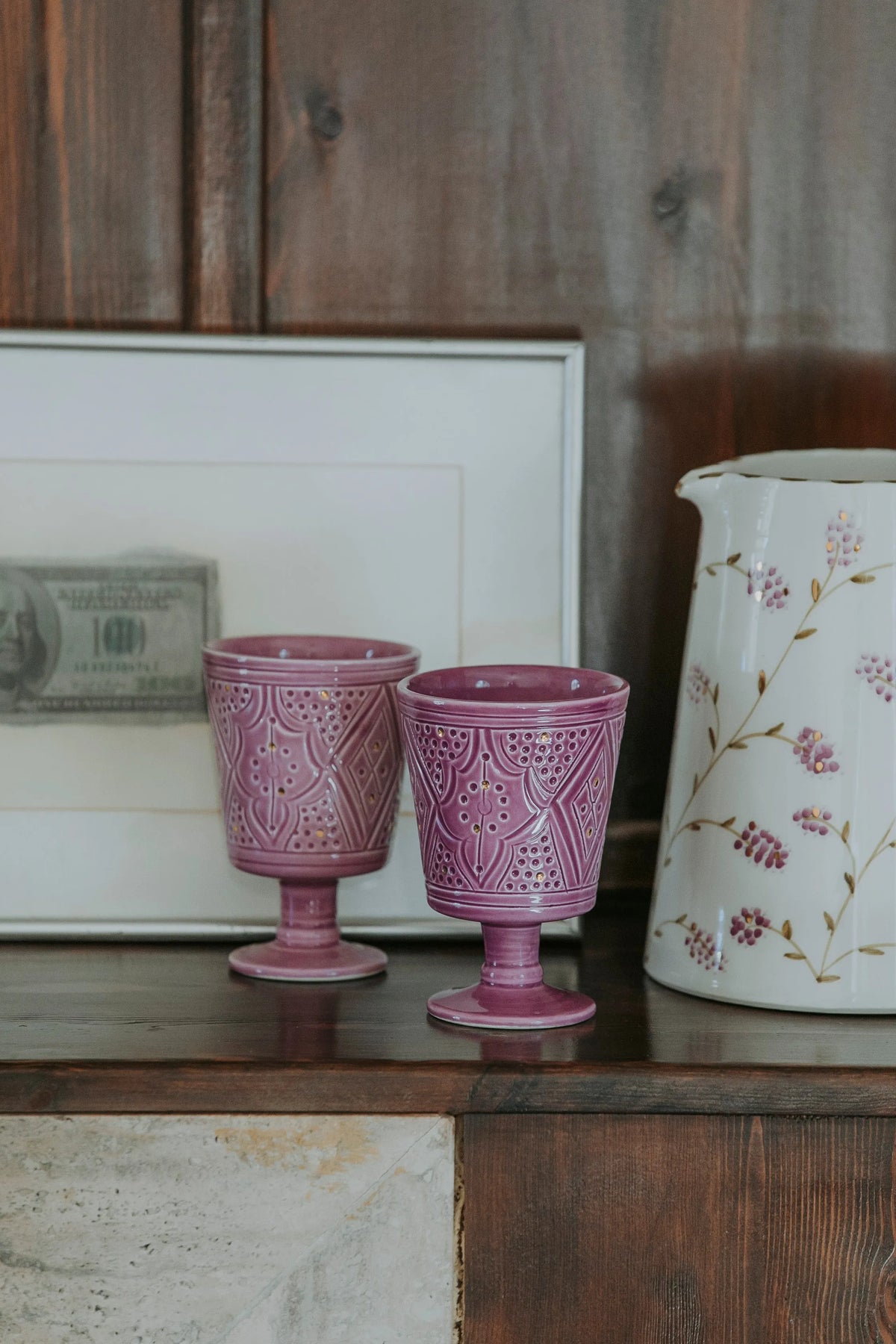 GRAND VERRE À PIED · Empreinte · LILAS · TASSE VERRE MUG