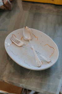 PLAT OVAL LARGE · BLANC · Empreinte · PLATS ET PLATEAUX