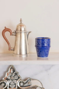 MOYENNE TASSE · bleu majorelle · Empreinte · TASSE VERRE MUG