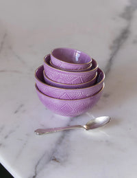 BOLS ET SALADIERS RONDS · Empreinte · LILAS