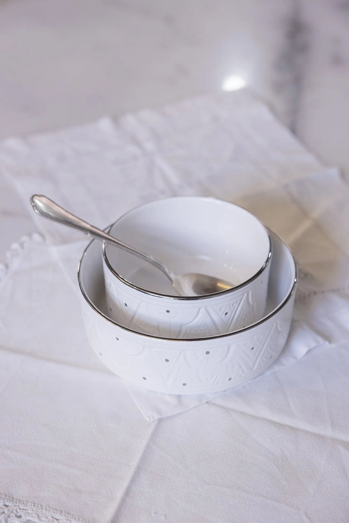 SALADIER DROIT · BLANC · Empreinte · EMPREINTE ARGENT