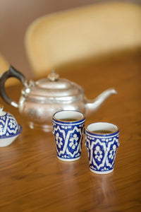 MOYENNE TASSE · bleu majorelle · Fassia · TASSE VERRE MUG
