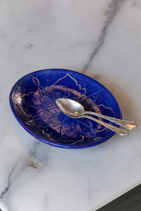 PLAT OVAL LARGE · bleu majorelle · Empreinte · PLATS ET PLATEAUX