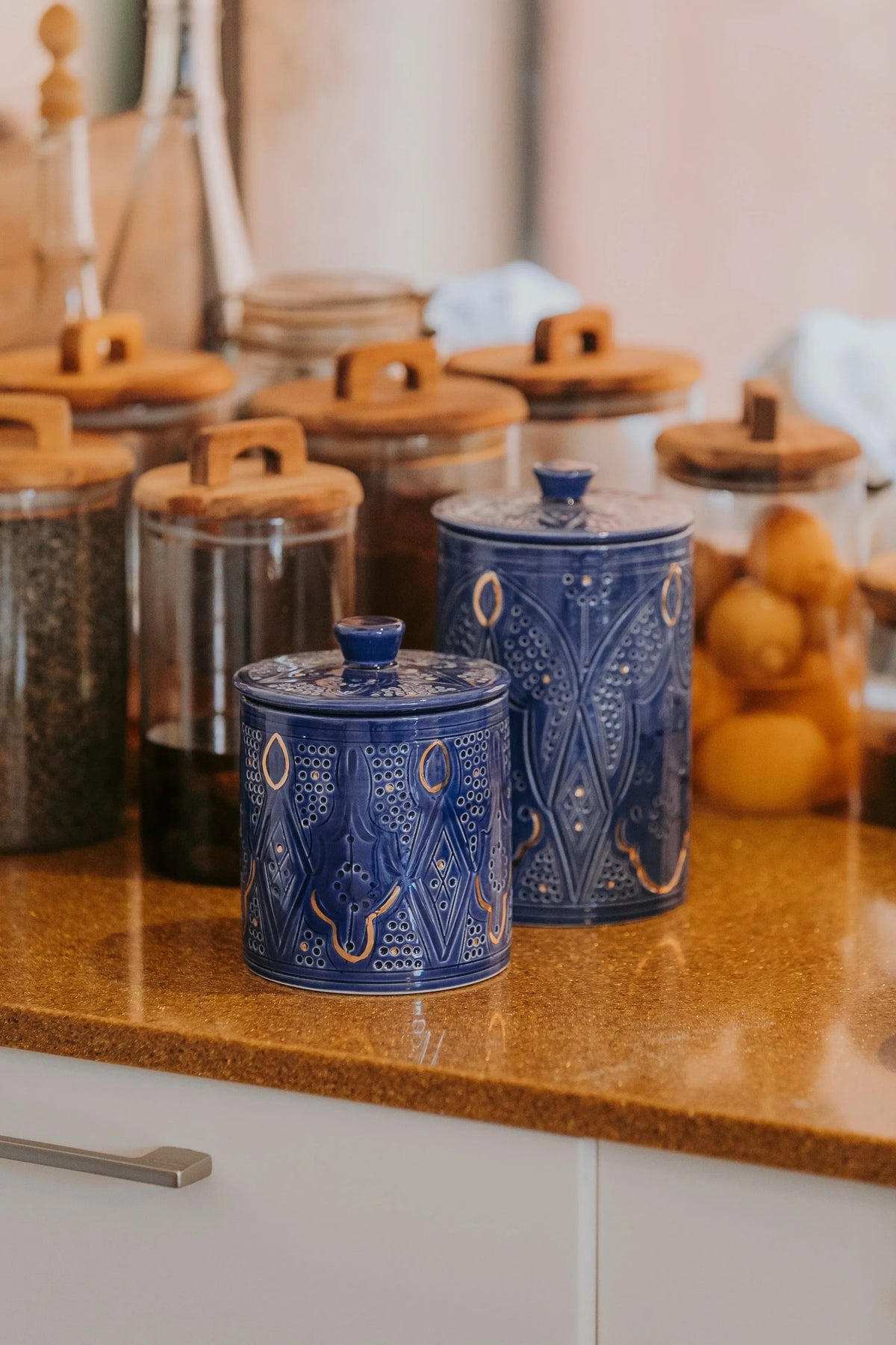 BOÎTES · bleu majorelle · Boite haute · BOITES