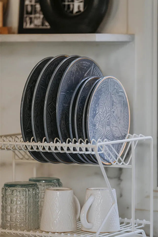 ASSIETTES PLATES · bleu stone · EMPREINTE