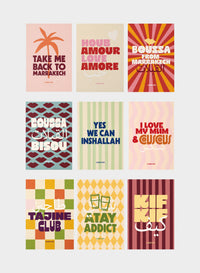 SET DE 9 CARTES POSTALES