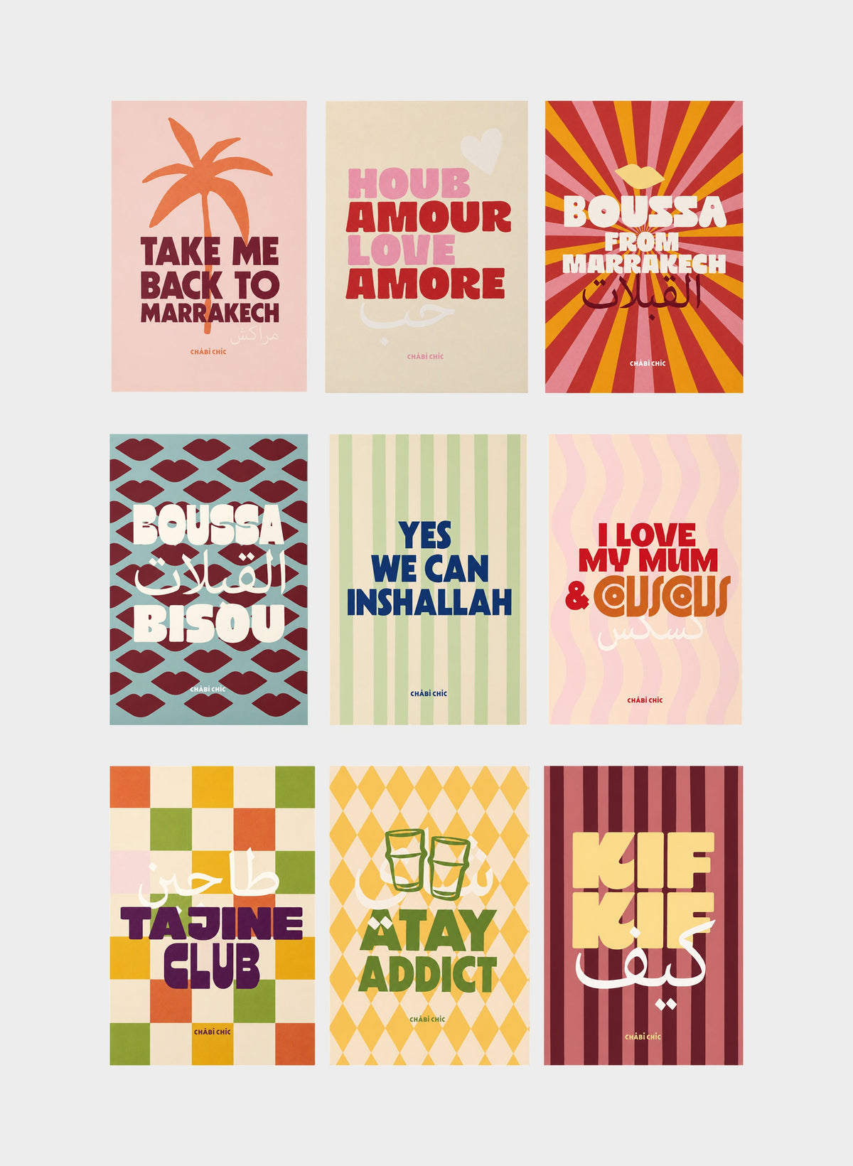 SET DE 9 POSTERS