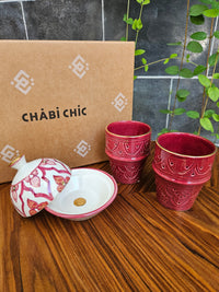 Giftbox - 2 Red Cups & 70s Sugar Bowl