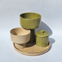 طقم تقديم Khaki الصحراوي