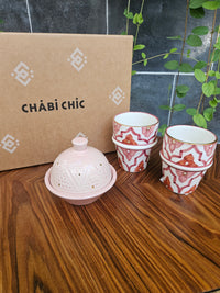 Giftbox - 2 70s Cups & blush Sugar Bowl
