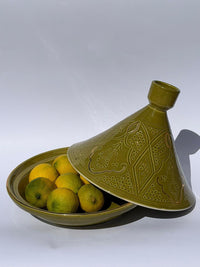 طاجين كبير 26 Khaki منقوش