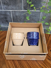 Espresso Box - 2 Cups Blue Majorelle/sahara
