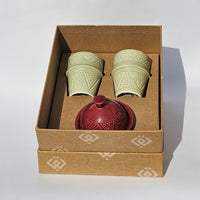 علبة هدايا - كوبان Mint وعاء سكر أحمر