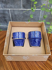 Espresso Box - 2 Cups Blue Majorelle