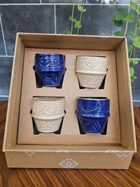 Espresso Box - 4 Cups sahara/blue majorelle