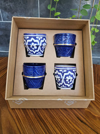 Espresso Box - 4 Cups Mix blue Majorelle